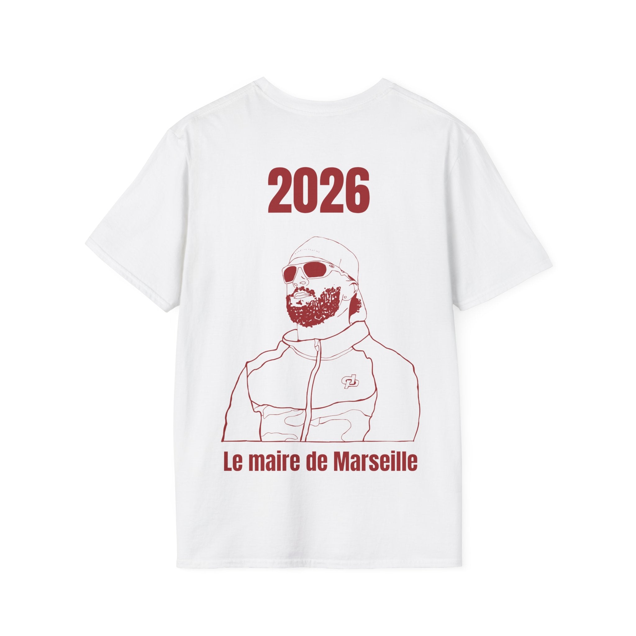 Le maire de Marseille rouge et blanc